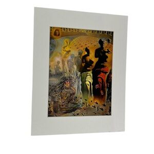 Salvadore Dalí's Hallucinogenic Toreador Matted Print 11" x 14" Art Colorful
